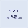 4x4 Square Corners Indoor Magnets - 20 Mil