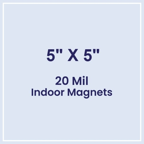 5x5 Square Corners Indoor Magnets - 20 Mil