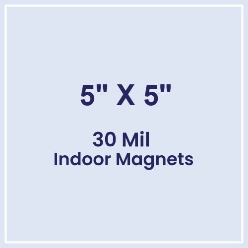 5x5 Square Corners Indoor Magnets - 30 Mil