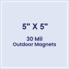 5x5 Square Corners Outdoor Magnets - 30 Mil