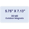 5.75x7.13 Round Corners Outdoor Magnets - 30 Mil