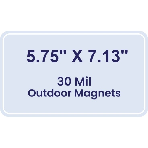 5.75x7.13 Round Corners Outdoor Magnets - 30 Mil