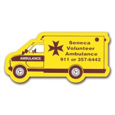 2.88x1.38 Custom Ambulance Shape Magnets 20 Mil 