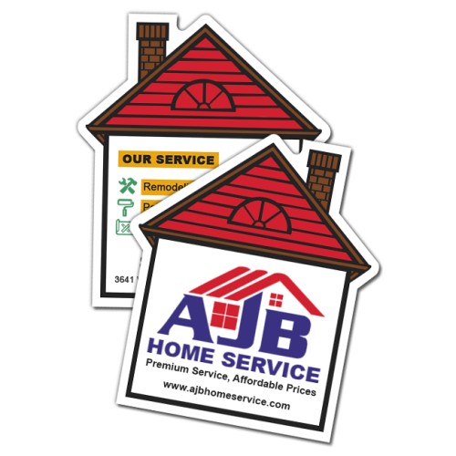 3.19x2.75 Double Sided House Shaped Magnets