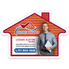 3.5x2.5 House Shape Magnets 30 Mil with Right Chimney