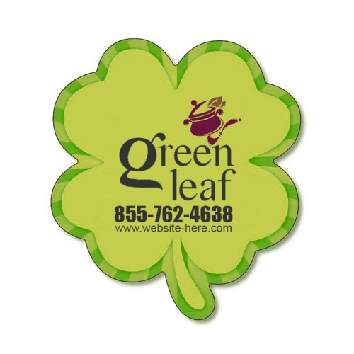 Magnet - 4-Leaf Clover Shape (3x3.38) - 20 Mil