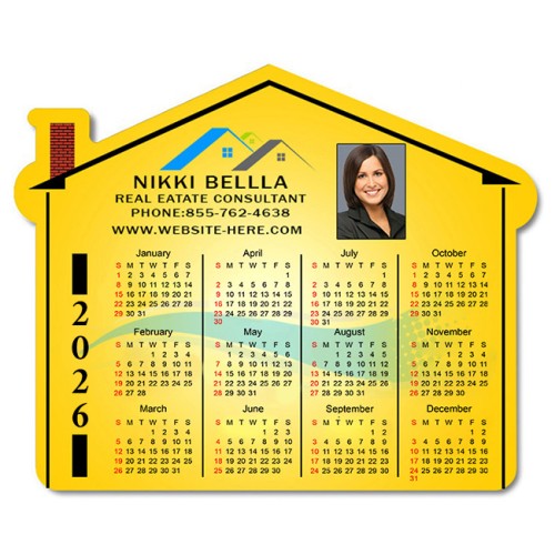 4.25x3.5 House Shaped Magnet 20 mil Indoor