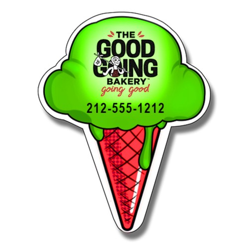 Magnet - Ice Cream Cone Shape (2.25x2.875) - 20 Mil