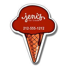 Magnet - Ice Cream Cone Shape (2.25x2.88) - 30 Mil - Outdoor Safe