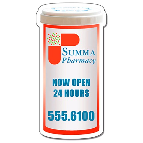 Magnet - Medicine Pill Bottle Shape (2.25x4.31) - 30 Mil