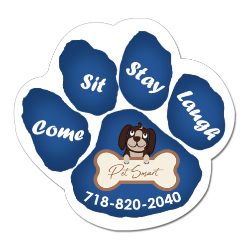 Magnet - Paw Shape (3.25x3.13) - 30 Mil - Outdoor Safe