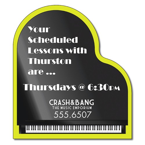 Magnet - Piano Shape - Top View (3x3.38) - 30 Mil - Outdoor Safe