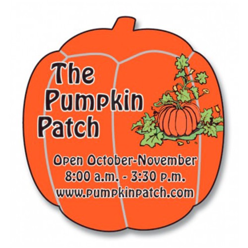 Magnet - Pumpkin Shape (1.87x2) - 30 Mil - Outdoor Safe