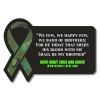 Magnet - Rectangle with Awareness Ribbon Side (3.56x2.45) - 20 Mil