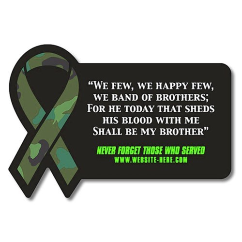 Magnet - Rectangle with Awareness Ribbon Side (3.56x2.45) - 20 Mil