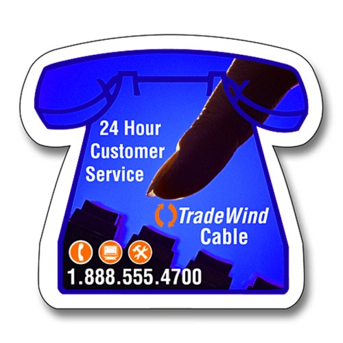 Magnet - Small Telephone Shape (2.63x2.38) - 30 Mil - Outdoor Safe