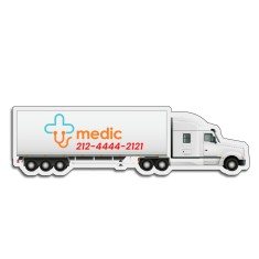 Magnet - Tractor Trailer Big Rig Semi Truck Shape (6.63x1.58) - 20 Mil