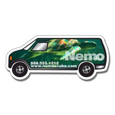 5.25x2.25 Inch Van Shape Indoor Magnets - 20 Mil