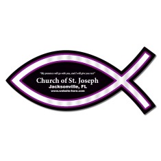 Magnet - Christian Fish Shape (4.82x2.17) - 30 Mil