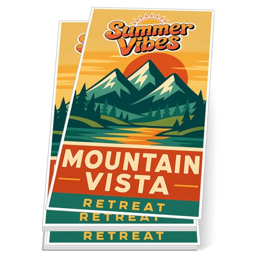 2x4 Inch Rectangle Full Color Indoor Paper Stickers