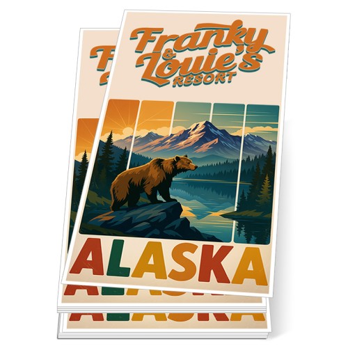 2x4 Inch Rectangle Full Color Outdoor Vinyl Stickers