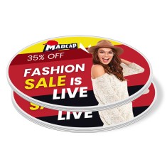 3x2 Inch Oval Full Color Indoor Paper Stickers