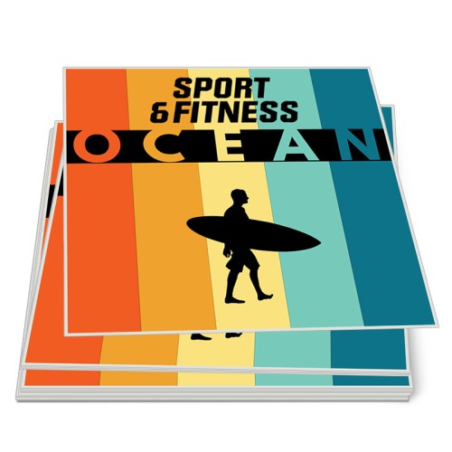 3x3 Inch Square Full Color Outdoor Vinyl Stickers