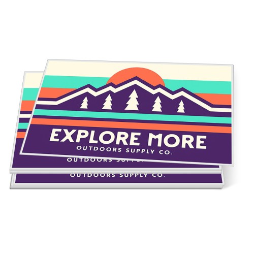 4x6 Inch Rectangle Full Color Outdoor Vinyl Stickers