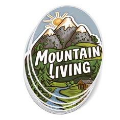 5x3 Inch Oval Full Color Indoor Paper Stickers