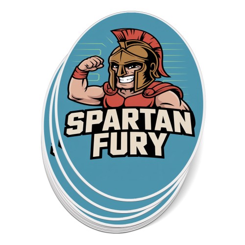 5x3 Inch Oval Full Color Outdoor Vinyl Stickers