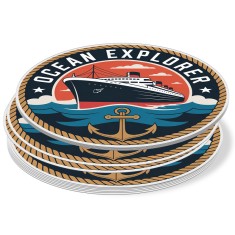 5x4 Inch Oval Full Color Outdoor Vinyl Stickers