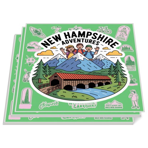 5x5 Inch Square Full Color Indoor Paper Stickers