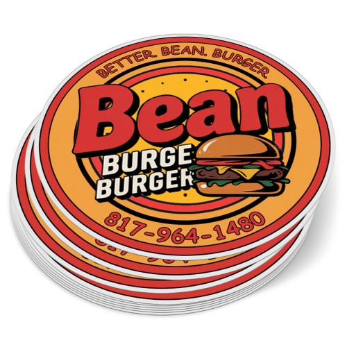 6 Inch Circle Full Color Outdoor Vinyl Stickers