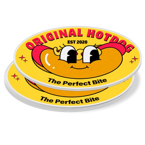 6x4 Inch Oval Full Color Indoor Paper Stickers