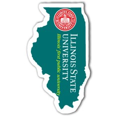 4.12x2.37 Custom Illinois Shaped Magnets 20 Mil