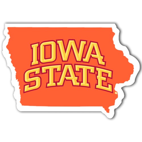 3.2x2.25 Custom Iowa Shaped Magnets 20 Mil