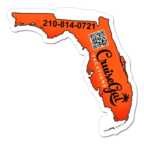 4.023x4 Custom Florida Shaped Magnets 20 Mil