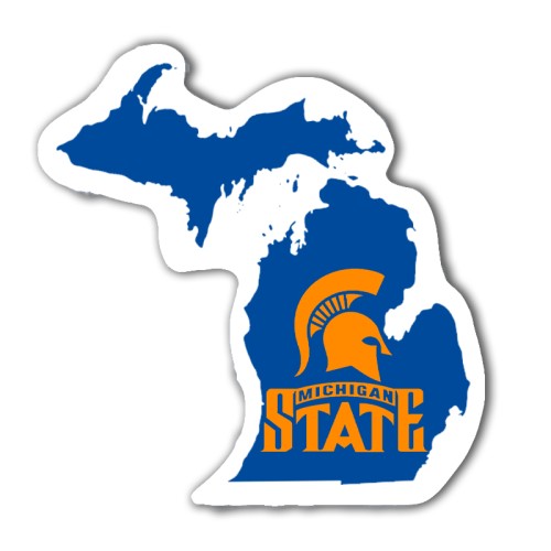 3.33x3.41 Custom Michigan Shaped Magnets 20 Mil