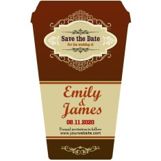 3.5x5.5 inch Coffee Cup Wedding Save the Date Magnets 20 mil