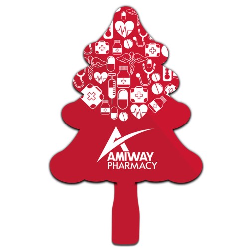 10.5" x 9" Pine Tree Shaped Full Color Rally Signs - One Side