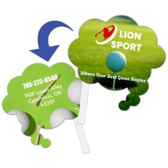 10" x 9.8" Cloud Thought Shaped Full Color Rally Signs - Two Side