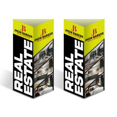 11" x 36" Full Color Bollard Covers - 3 Sided