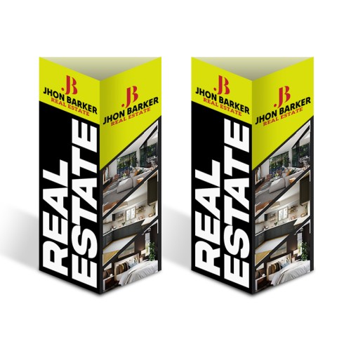 11" x 36" Full Color Bollard Covers - 3 Sided