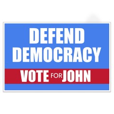 11" x 7" Poster Board Shaped Full Color Rally Signs - One Side