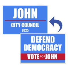 11" x 7" Poster Board Shaped Full Color Rally Signs - Two Side