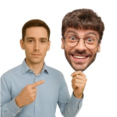 12" x 18" Full Color Big Head Cutouts