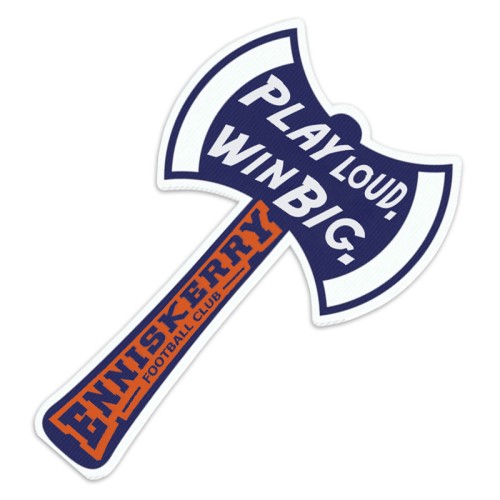 16" x 10" Double Axe Shaped Full Color Rally Signs - One Side
