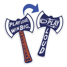 16" x 10" Double Axe Shaped Full Color Rally Signs - Two Side