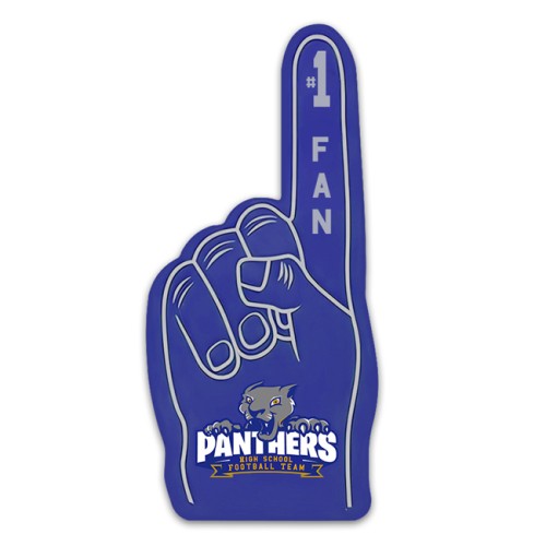 8" x 12" Hand w/ Raised Finger Shaped Full Color Rally Signs - One Side