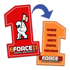 11" x 15" Number One Shaped Full Color Rally Signs - Two Side